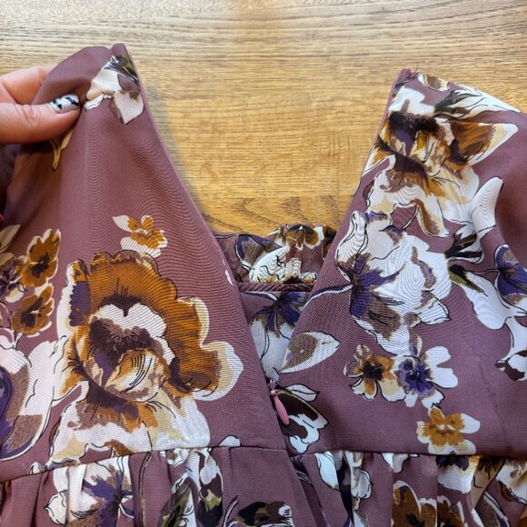 Promesa Mauve Floral Hi Low Skirt - Picture 6 of 9